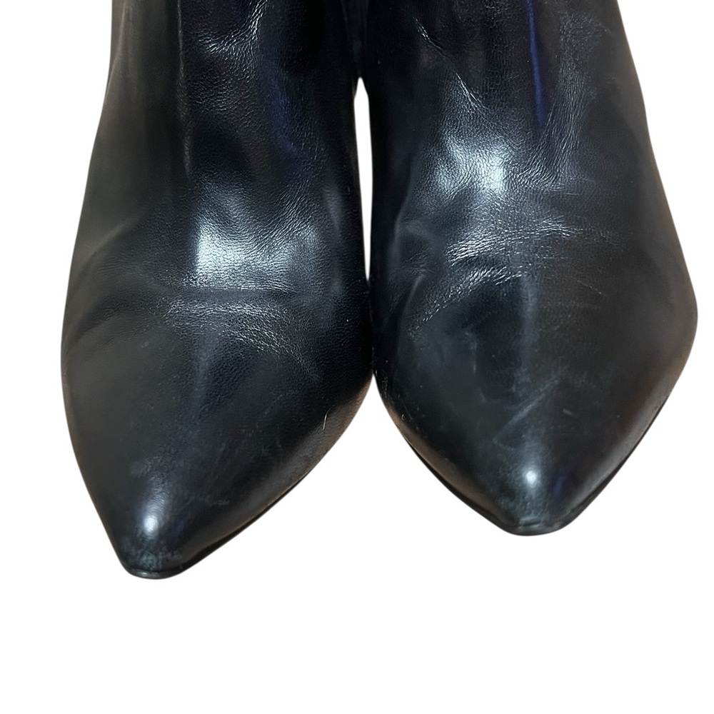 Charles David black leather pointed toe block heel ankle boots Made in Italy - Picture 4 of 10